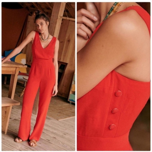 Green Jumpsuits Sezane Charles Jumpsuit Sezane Vanille Jumpsuit